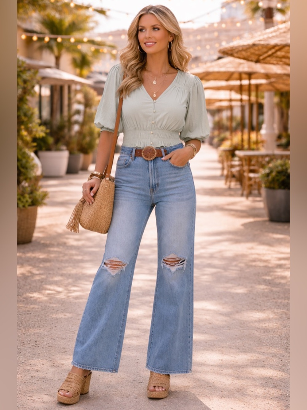Torrid Peplum V Neck Blouse